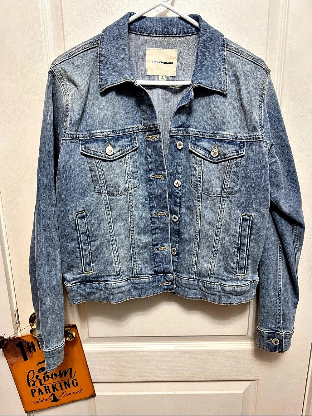 Lucky Brand Medium Wash Classic Denim Trucker Jacket